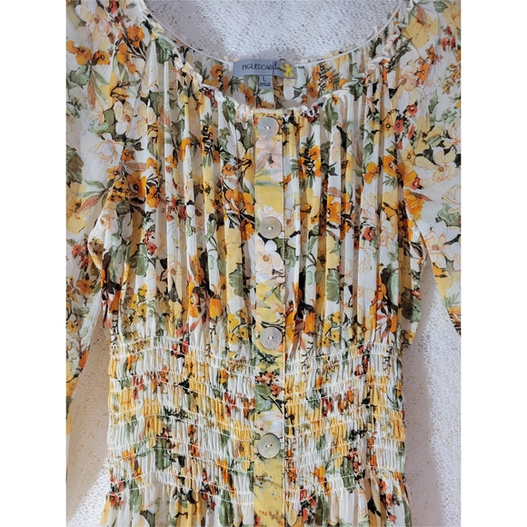 FIGUEROA & FLOWER Floral Dress in Yellow and Brown - Picture 3 of 11